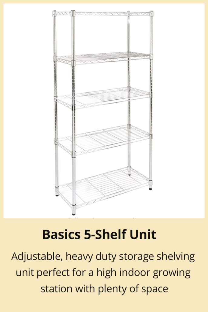 basic plant stand 5 shelf unit for indoor herb garden